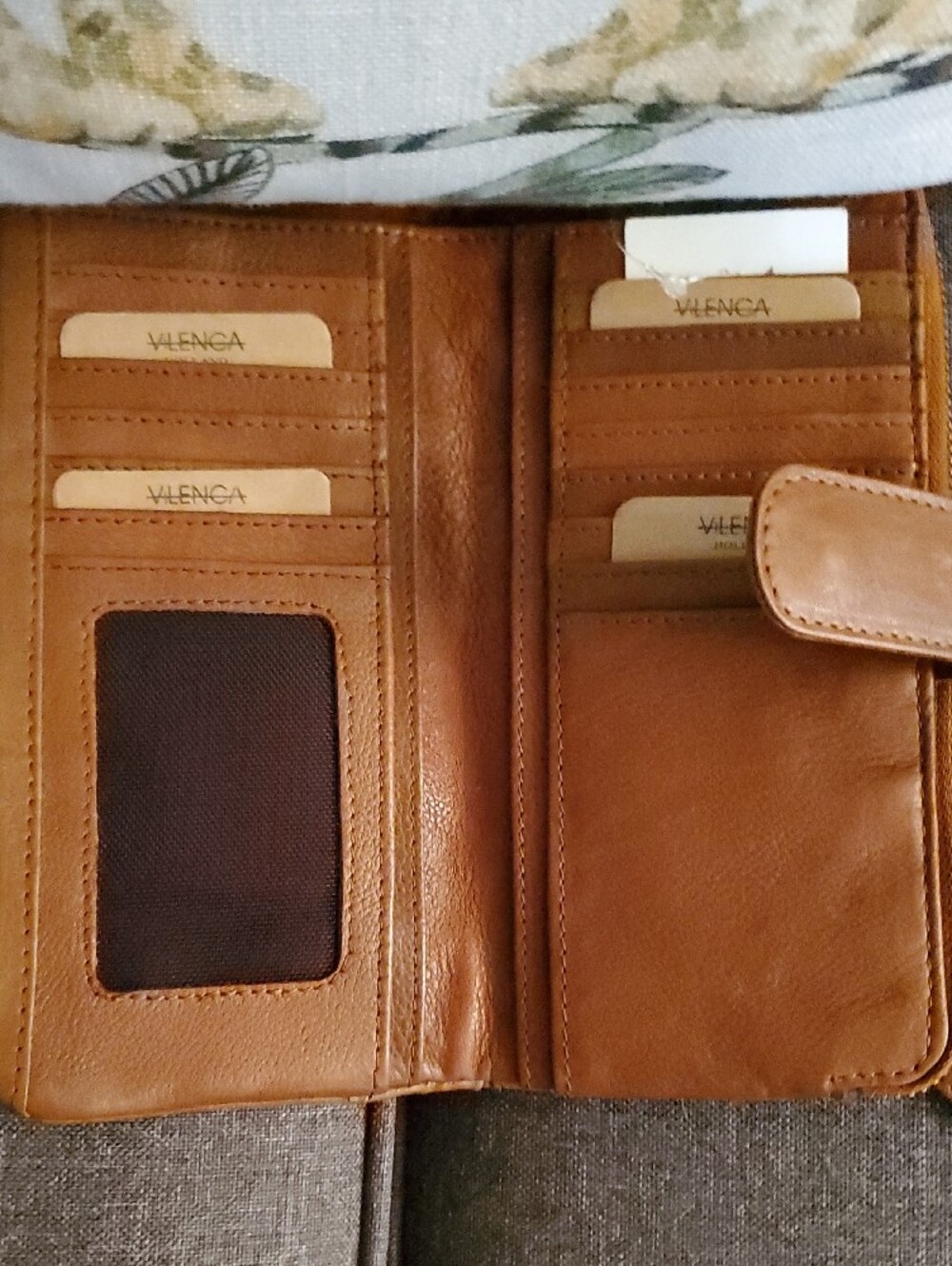 Vilenca Leather Eyelet Detail Wallet - Brown - Picture 4 of 10